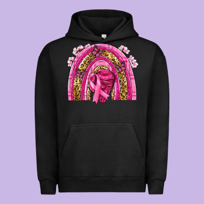 Breast Cancer Rainbow Urban Hoodie Designed By Nancycooperartshop