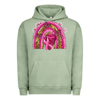 Pigment Oil Green breast cancer rainbow Urban Hoodie - NancyCooperArtShop