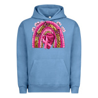 Pigment Pebble Blue breast cancer rainbow Urban Hoodie - NancyCooperArtShop
