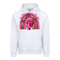 White breast cancer rainbow Urban Hoodie - NancyCooperArtShop