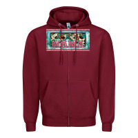 Burgundy western mama     license plate Zipper Hoodie - BarkalooDesign