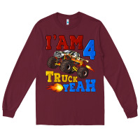 Burgundy i'am four truck yeah Long Sleeve Tee - Artiststas
