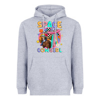 Heather Grey space cowgirl Heavyweight Hoodie - MaliasSmallBusiness