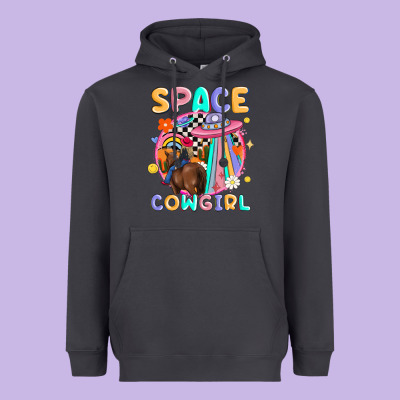 Space Cowgirl Heavyweight Hoodie Designed By Maliassmallbusiness