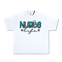White Nurse life Urban Heavy Tee - CowhideDigitalArt