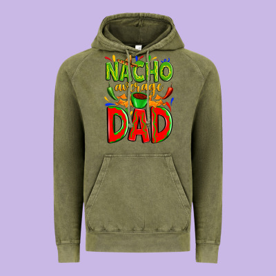 Nacho Average Dad Vintage Hoodie Designed By Zillion Design Studio
