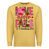 Antique Gold love never fails i corintians 13 8 Premium Sweatshirt - NancyCooperArtShop