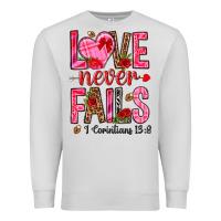 Dove Grey love never fails i corintians 13 8 Premium Sweatshirt - NancyCooperArtShop
