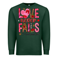 Sports Green love never fails i corintians 13 8 Premium Sweatshirt - NancyCooperArtShop