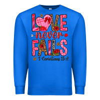 True Royal love never fails i corintians 13 8 Premium Sweatshirt - NancyCooperArtShop
