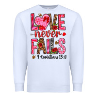 White love never fails i corintians 13 8 Premium Sweatshirt - NancyCooperArtShop