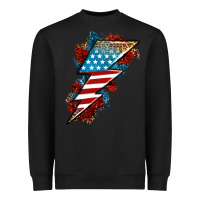 Black American lightning bolt Heavyweight Sweatshirt - Neo Western