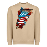 Mushroom American lightning bolt Heavyweight Sweatshirt - Neo Western