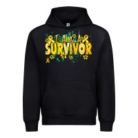 Black I am a survivor yellow ribbon Urban Hoodie - NancyCooperArtShop