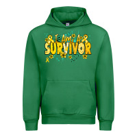 Emerald I am a survivor yellow ribbon Urban Hoodie - NancyCooperArtShop