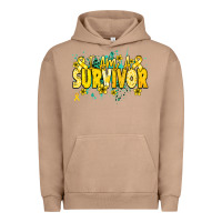 Pigment Burro I am a survivor yellow ribbon Urban Hoodie - NancyCooperArtShop