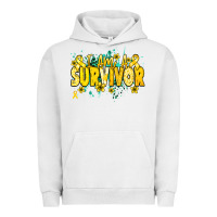 Pigment Lunar Rock I am a survivor yellow ribbon Urban Hoodie - NancyCooperArtShop