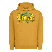 Pigment Peanut Butter I am a survivor yellow ribbon Urban Hoodie - NancyCooperArtShop