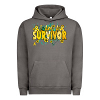 Pigment Tornado I am a survivor yellow ribbon Urban Hoodie - NancyCooperArtShop