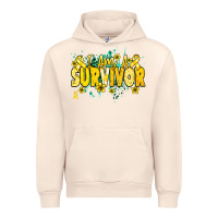 Sandshell I am a survivor yellow ribbon Urban Hoodie - NancyCooperArtShop