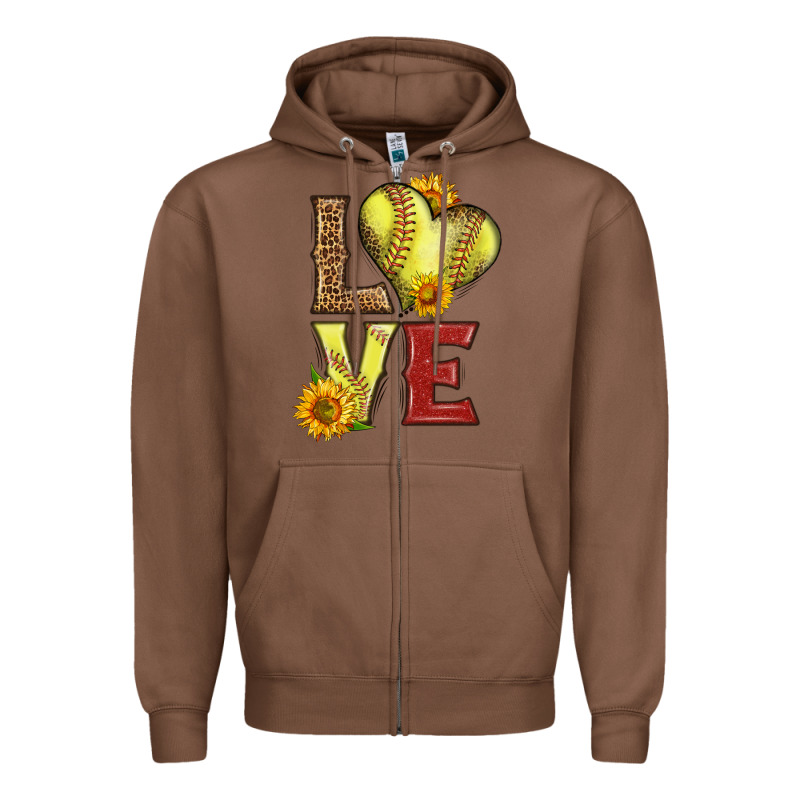 Western Love Softball Zipper Hoodie by LillyAllenDesigns | Teevron