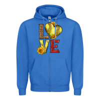 True Royal western love softball Zipper Hoodie - LillyAllenDesigns
