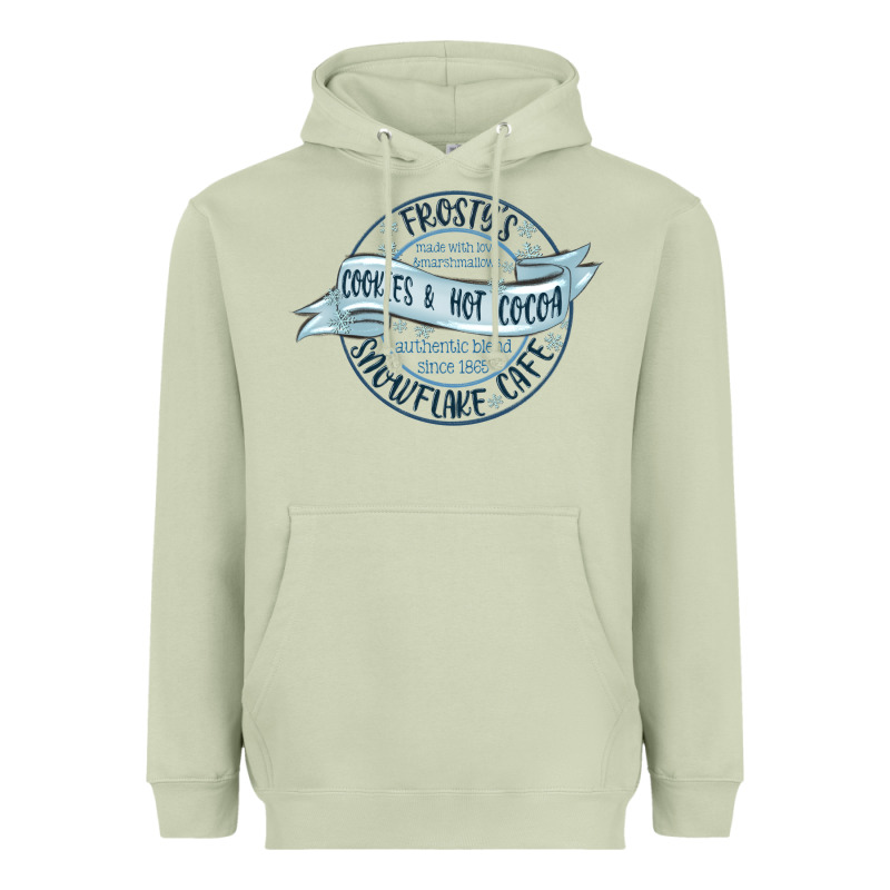Frostys Snowflake Cafe Heavyweight Hoodie by MaliasSmallBusiness | Teevron