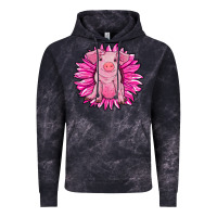 Cloud Black pink sunflower pig Vintage Hoodie - RanaPortraitStore