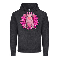 Vintage Black pink sunflower pig Vintage Hoodie - RanaPortraitStore