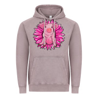 Vintage Zinc pink sunflower pig Vintage Hoodie - RanaPortraitStore