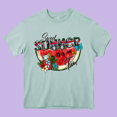 Sweet Summer Time Heavy Core Tee Designed By Sublimationcraftshop