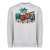 Heather Grey All American Mama 4th of July Heavyweight Sweatshirt - CowGirlArtShop