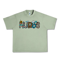 Oil Green nurse Urban Heavy Tee - CowhideDigitalArt