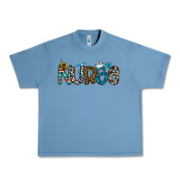 Pebble Blue nurse Urban Heavy Tee - CowhideDigitalArt