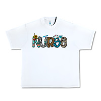 White nurse Urban Heavy Tee - CowhideDigitalArt