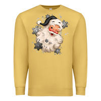 Antique Gold white christmas santa claus Premium Sweatshirt - MaliasSmallBusiness