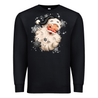 Black white christmas santa claus Premium Sweatshirt - MaliasSmallBusiness