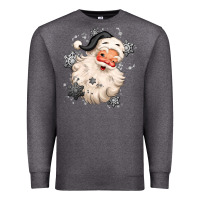 Charcoal Heather white christmas santa claus Premium Sweatshirt - MaliasSmallBusiness