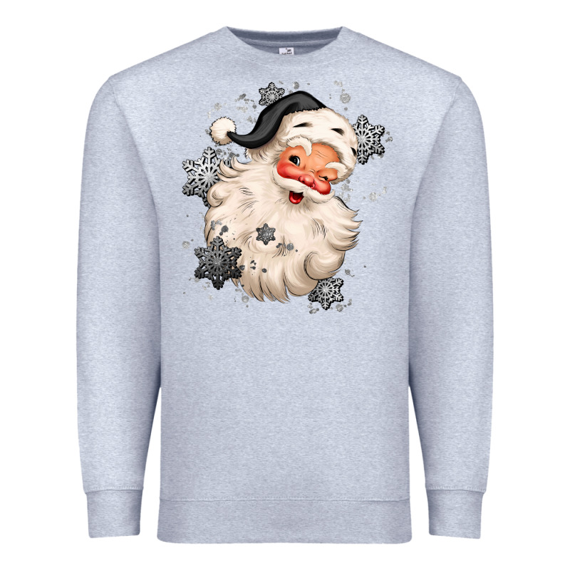 White Christmas Santa Claus Premium Sweatshirt by MaliasSmallBusiness | Teevron