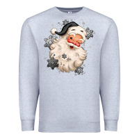 Heather Grey white christmas santa claus Premium Sweatshirt - MaliasSmallBusiness
