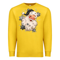 Lemon white christmas santa claus Premium Sweatshirt - MaliasSmallBusiness