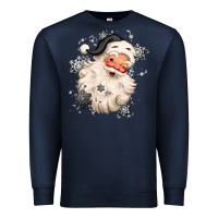 Navy white christmas santa claus Premium Sweatshirt - MaliasSmallBusiness