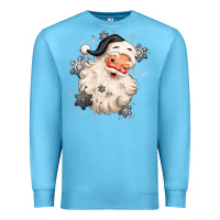 Ocean Blue white christmas santa claus Premium Sweatshirt - MaliasSmallBusiness