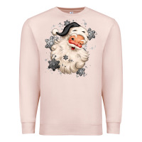 Pale Pink white christmas santa claus Premium Sweatshirt - MaliasSmallBusiness