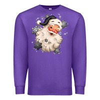 Purple white christmas santa claus Premium Sweatshirt - MaliasSmallBusiness
