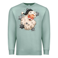 Seafoam white christmas santa claus Premium Sweatshirt - MaliasSmallBusiness