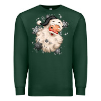 Sports Green white christmas santa claus Premium Sweatshirt - MaliasSmallBusiness