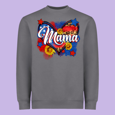 American Mama Heart Heavyweight Sweatshirt Designed By Neo Western
