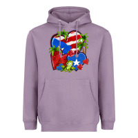 Lavender puerto rico hearts Heavyweight Hoodie - NancyCooperArtShop