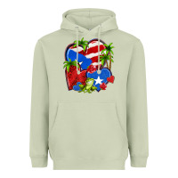Matcha puerto rico hearts Heavyweight Hoodie - NancyCooperArtShop
